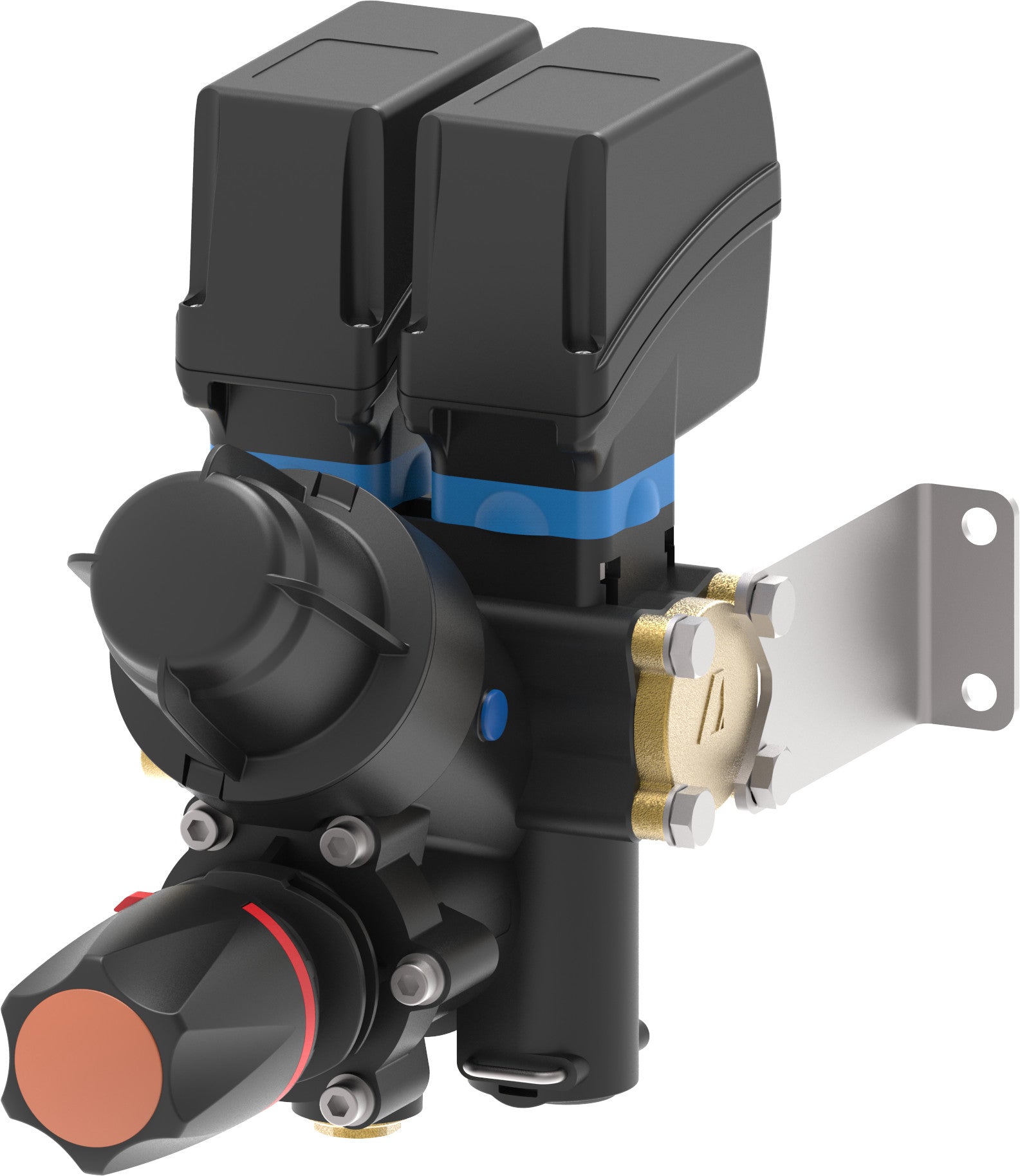 Constant pressure compact control units for orchard sprayers