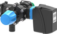 Electric main control valve with adjustable pressure relief valve