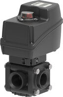 3-way electric bolted ball valves with side inlet and threaded couplings