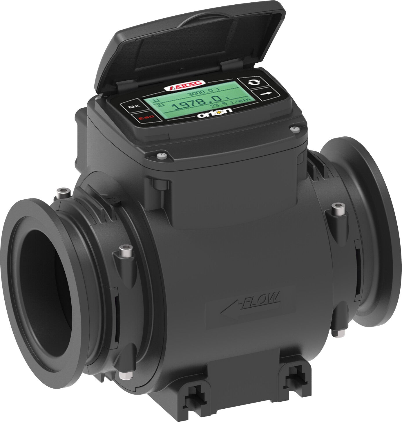 ORION X VISUALFLOW electromagnetic flowmeter with clamp coupling