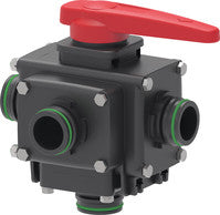 5-way bolted ball valves with fork couplings
