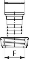 Gasket for hose fittings with flat seat