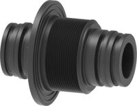 Male threaded bulkhead connector with fork coupling