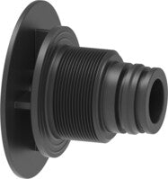 Male threaded anti-vortex intake with fork coupling
