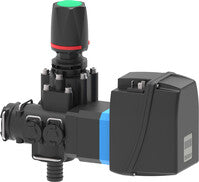 Electric main control valve with adjustable maximum pressure valve and T5 fork coupling