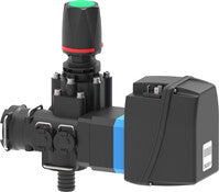 Main control valve with adjustable max. pressure valve and T5 fork-connection