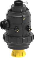 Suction filters G 1 1/2" threaded coupling with valve 316