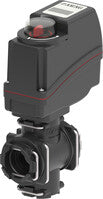 3-way electric ball valve with bottom inlet and fork couplings