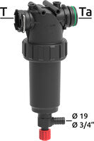Line filters T6 MALE / T5 FEMALE fork coupling 326