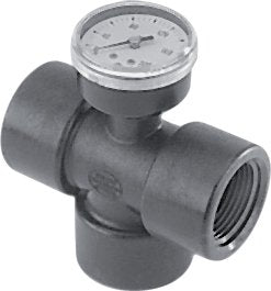 Banjo Tee with Gauge Port-9901-TEG075