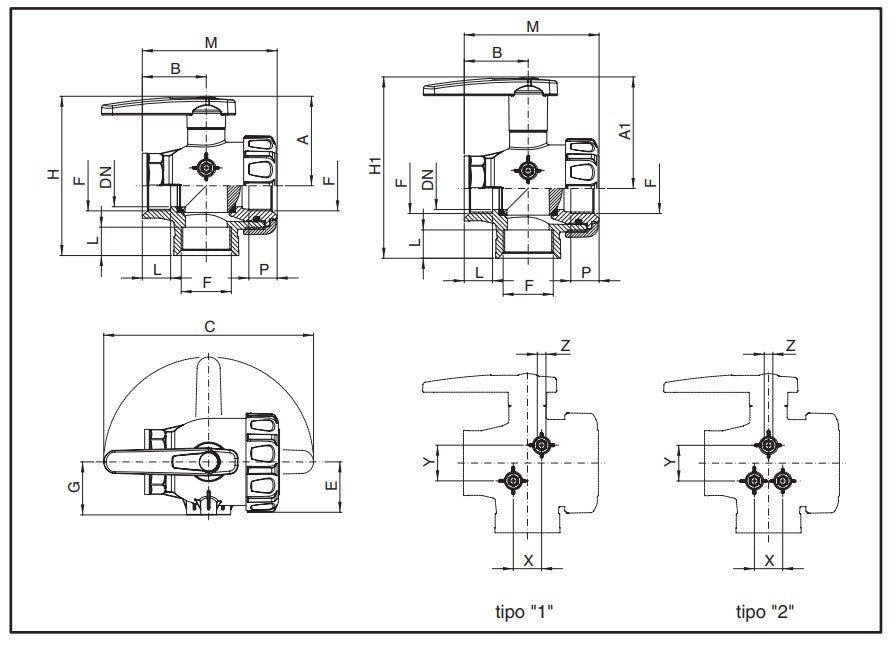 3 Way Ball Valve - Series 455 (1/2" to 2")