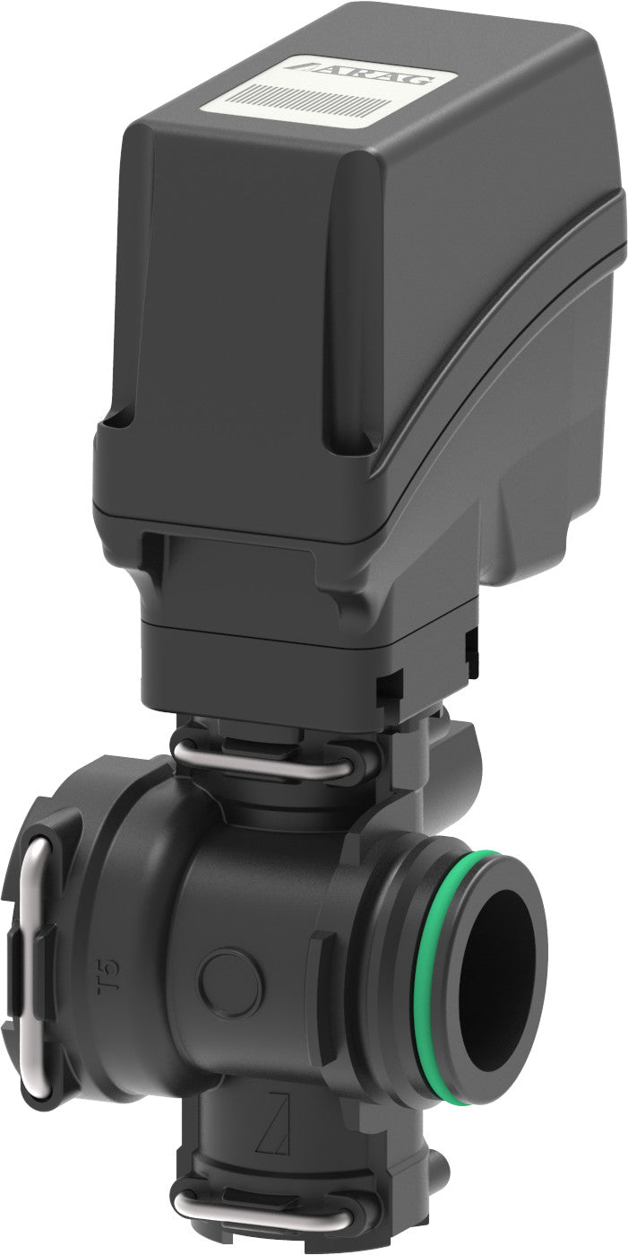 Electric boom section valve with fork connection