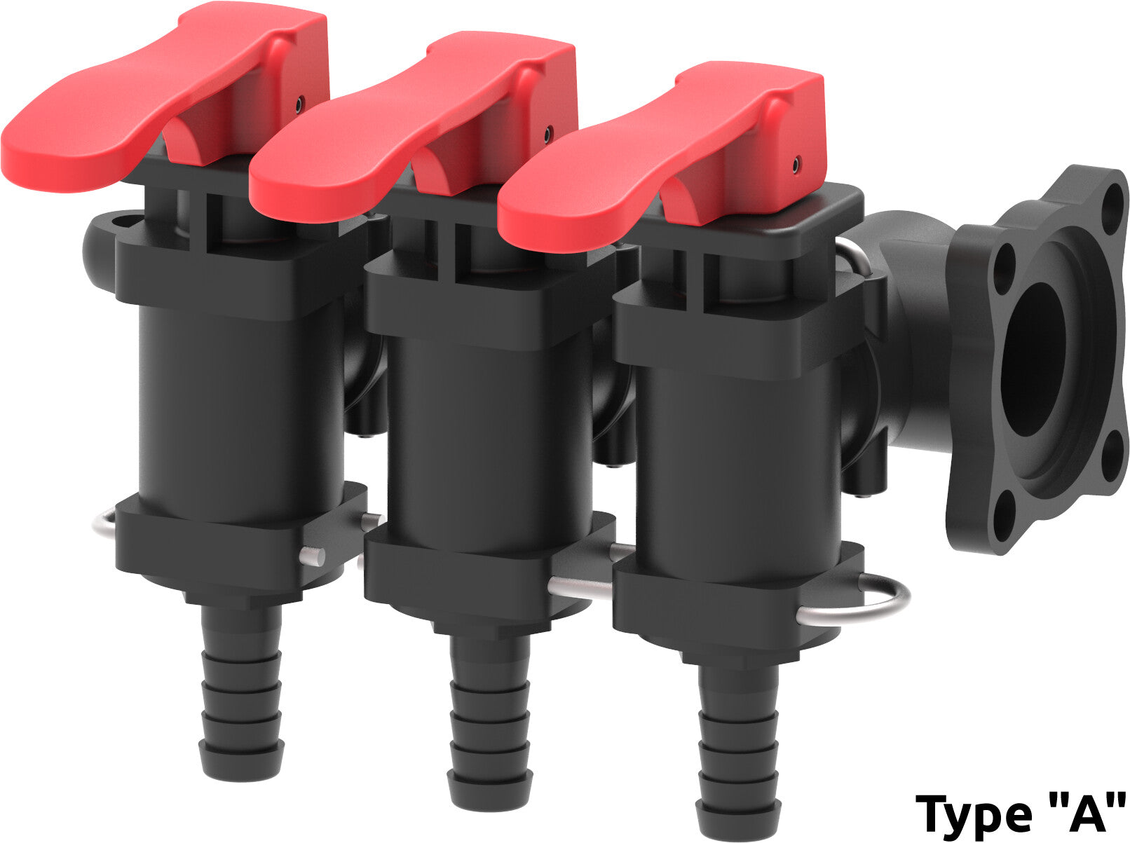 Manual valve unit with flanged inlet or G 1" threaded inlet