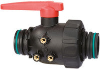 2-way single union ball valves with fork couplings