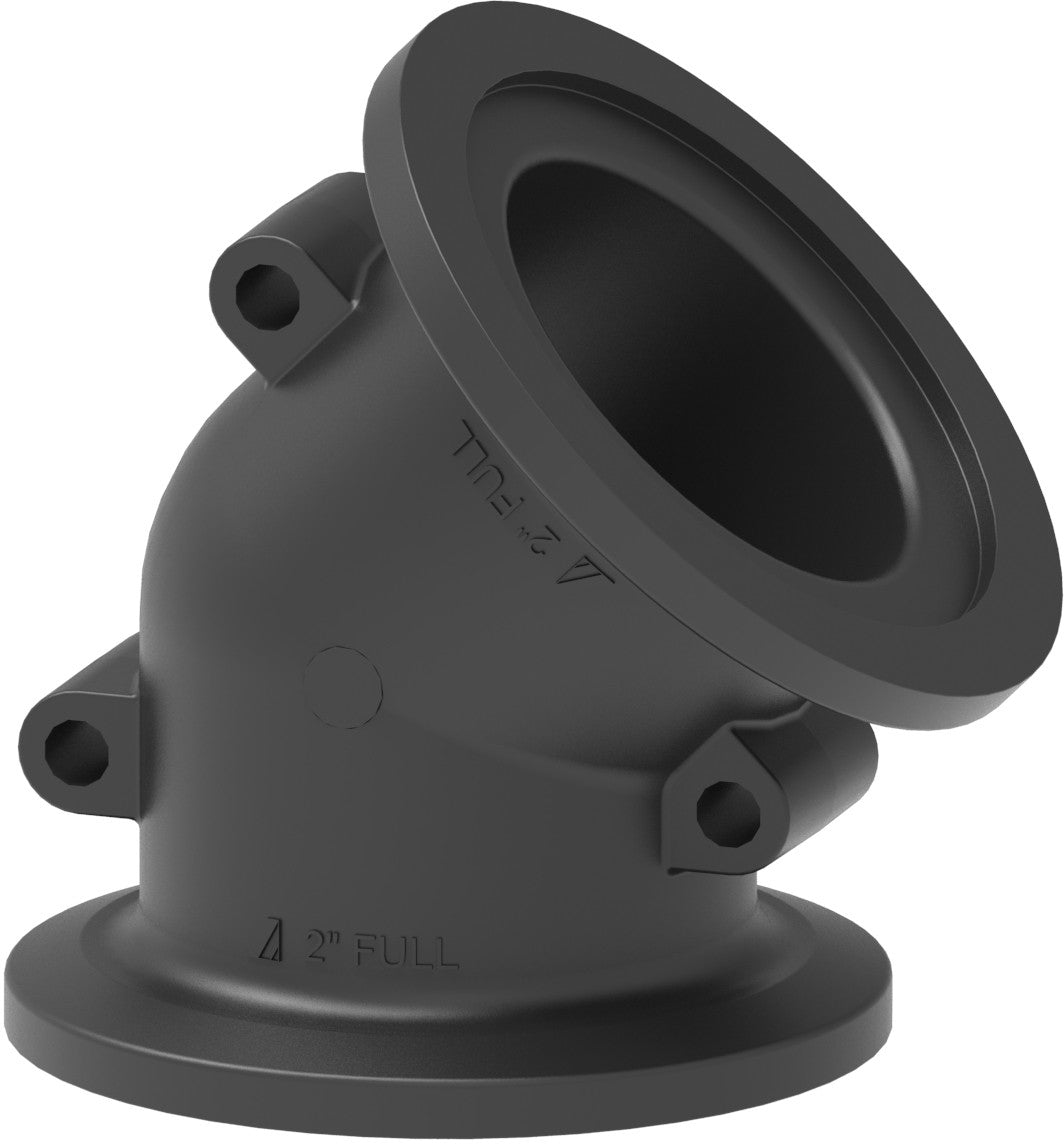 45° fitting with clamp coupling*