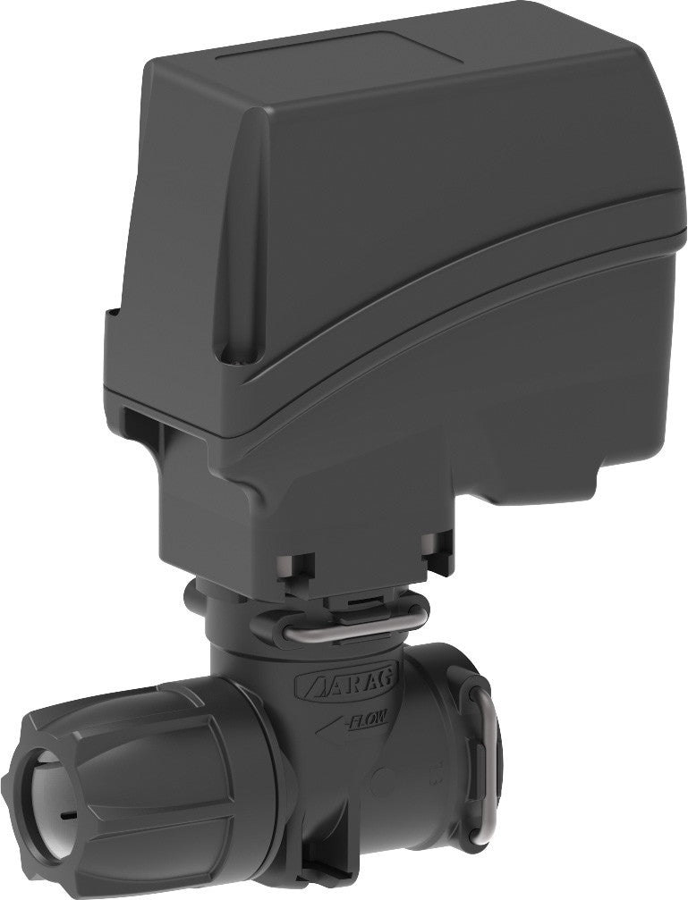 Two-way electrically operated single boom section valve