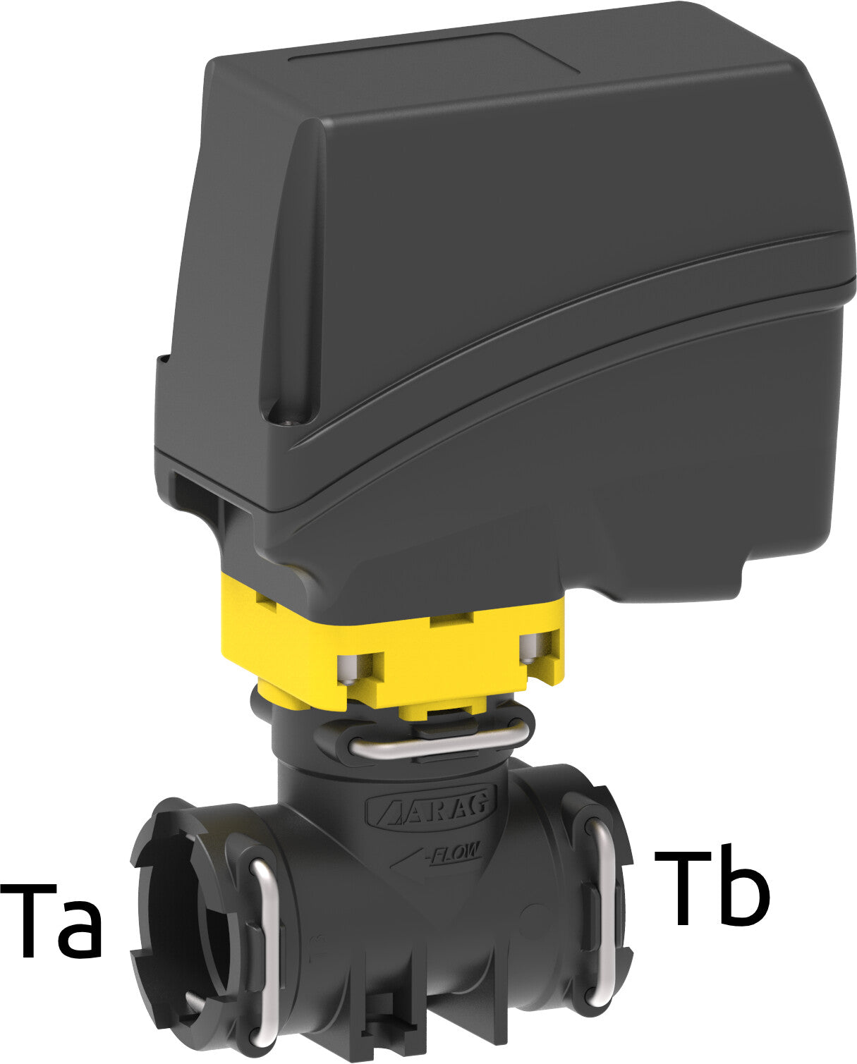 Two-way electrically operated single boom section valve