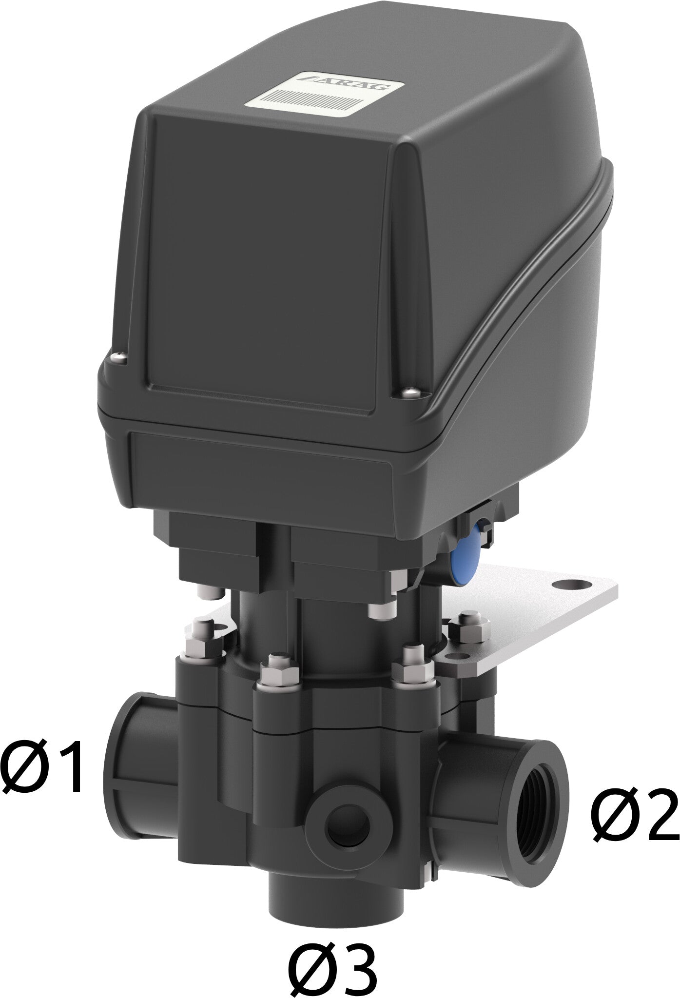 Electric diaphragm pressure relief control valve with threaded coupling