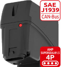 Electric boom section valve with fork connection