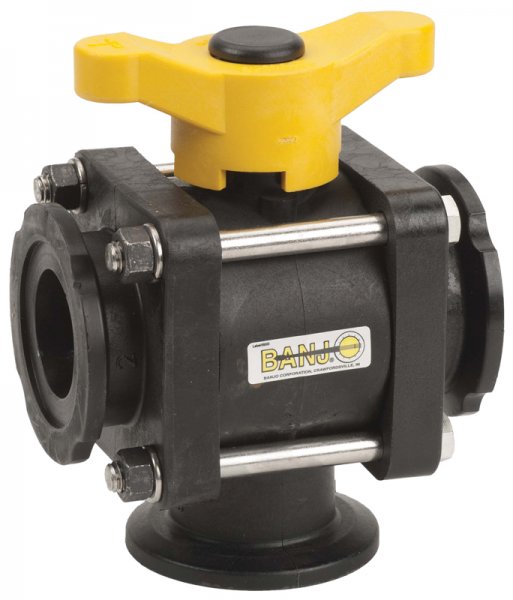 Banjo 3 Way Ball Valve - L Port-9901-MV100BL